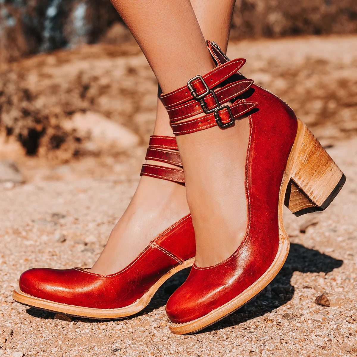 Dorothy | Buckle Strap Block Heels