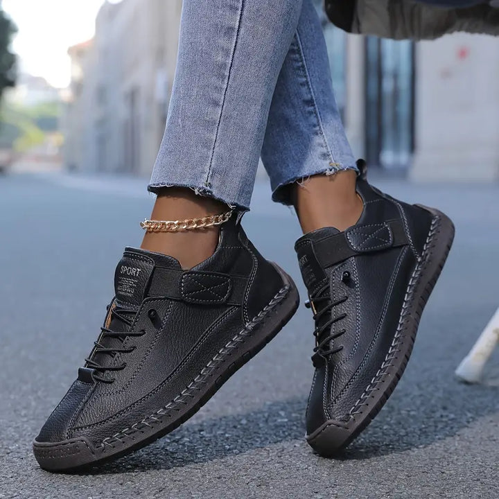 Meya – Orthopedic Lace-Up Leather Sneakers