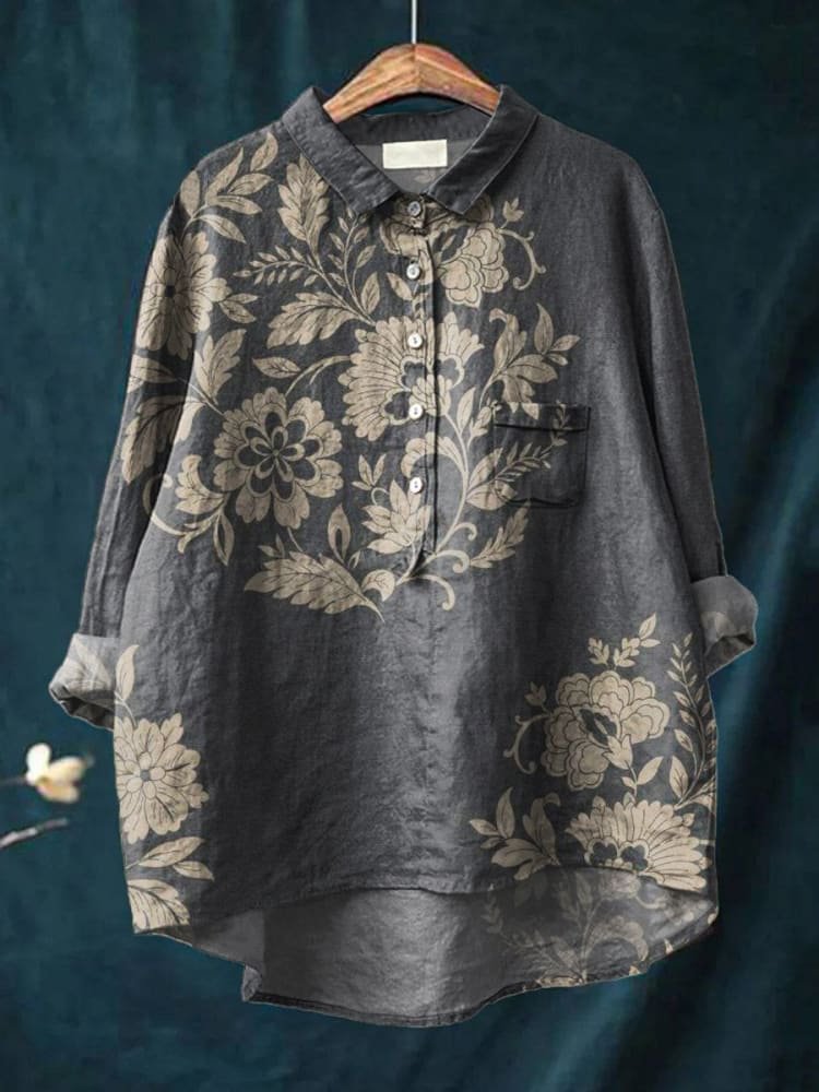 Vivienne | Women’s Vintage Floral Pattern Casual Shirt