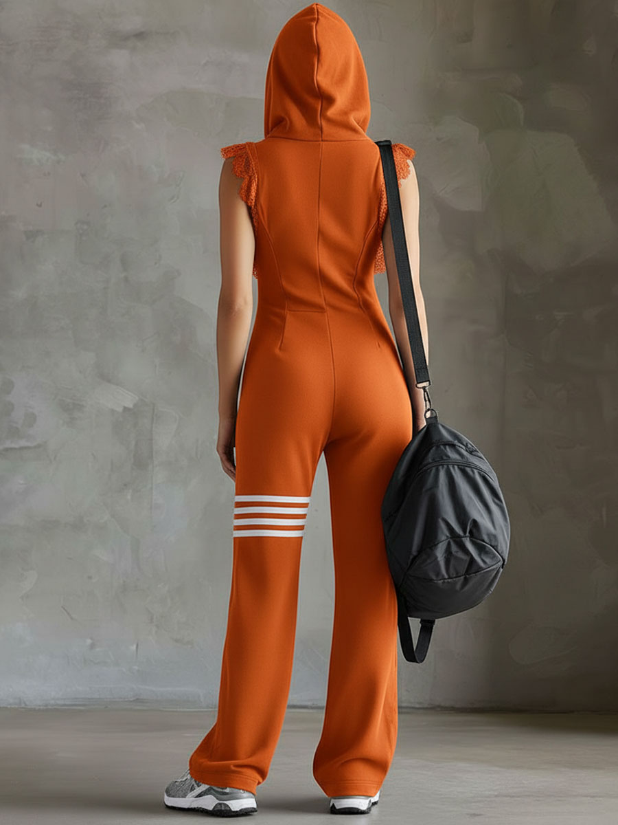 Reese – Sleeveless Hooded Athletic Jumpsuit