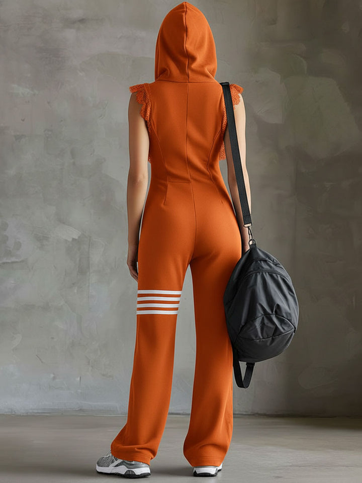Reese – Sleeveless Hooded Athletic Jumpsuit