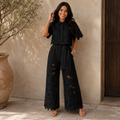Vivienne – Lace Floral Co-Ord Wide-Leg Set