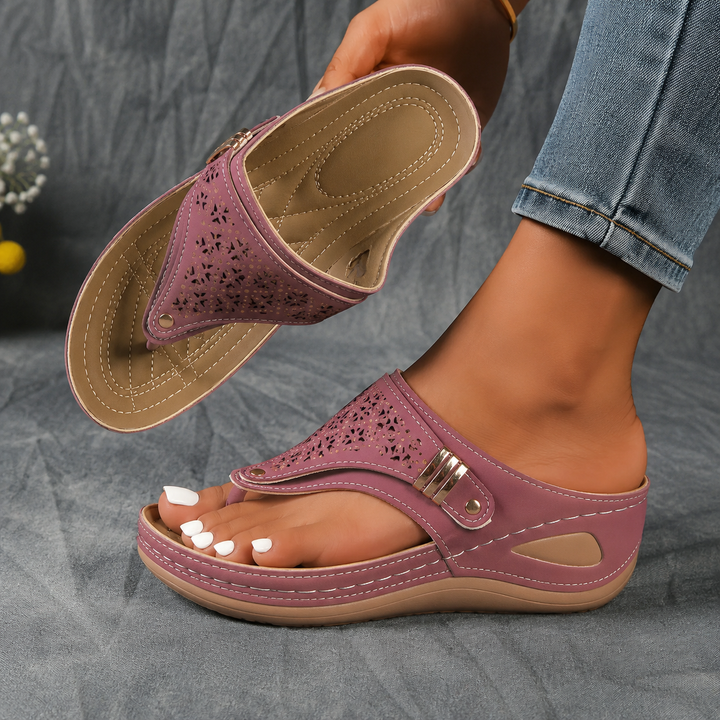 Emma – Orthopedic Wedge Flip Flop Sandals