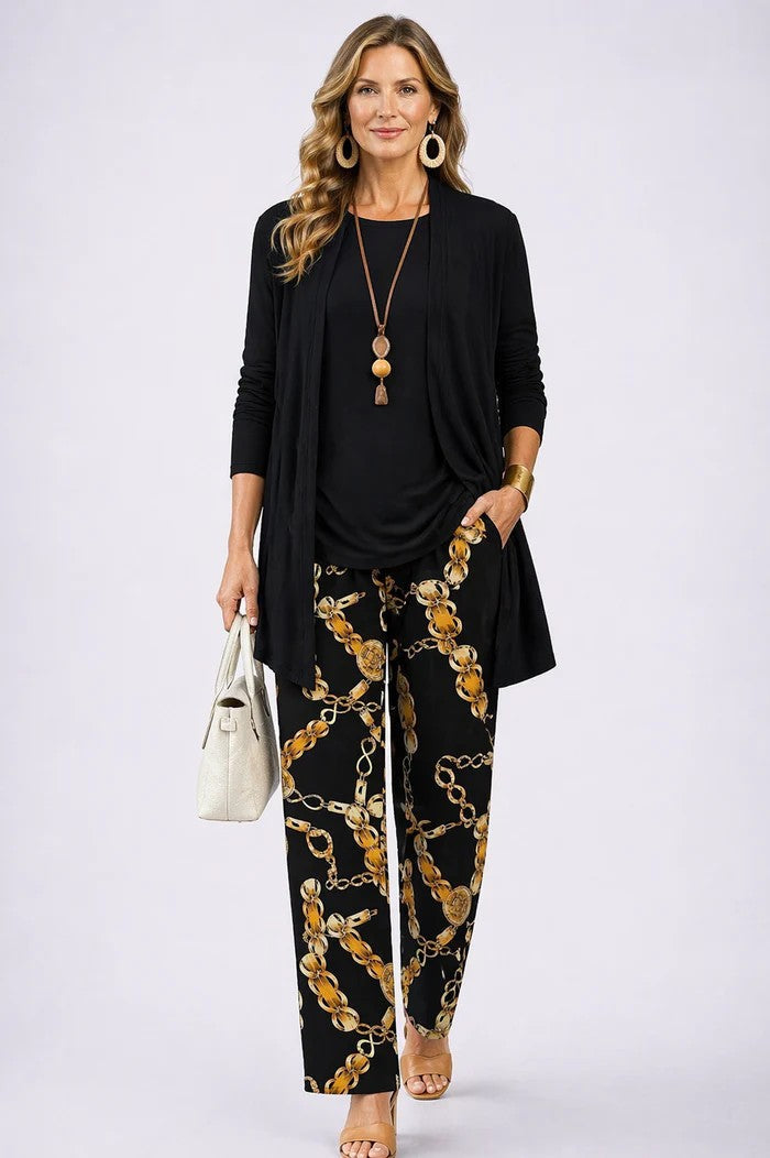 Vivienne – Three Piece Botanical Print Trouser Set