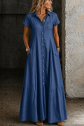 Mandy | Long Denim Dress