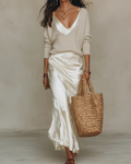 Serena – Satin Slip Dress and Knit Set
