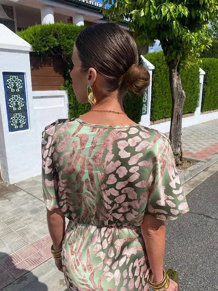 Emmeline – Twist Knot Midi Wrap Dress