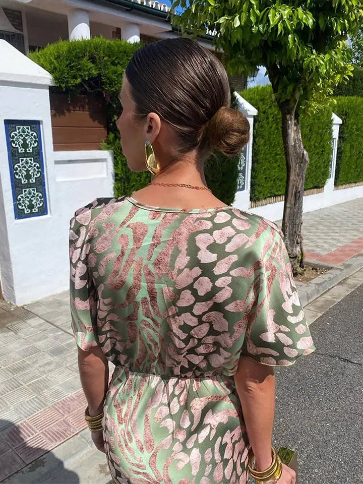 Emmeline – Twist Knot Midi Wrap Dress