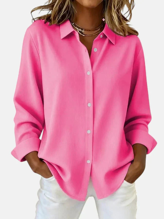 Sophia – Classic Button-Down Relaxed Blouse