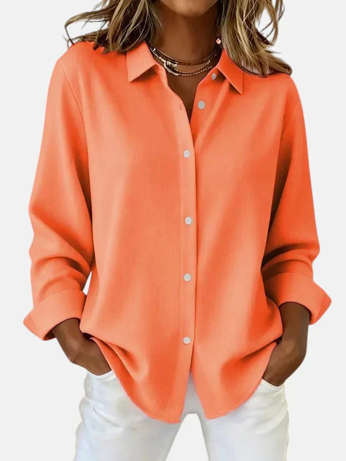 Sophia – Classic Button-Down Relaxed Blouse