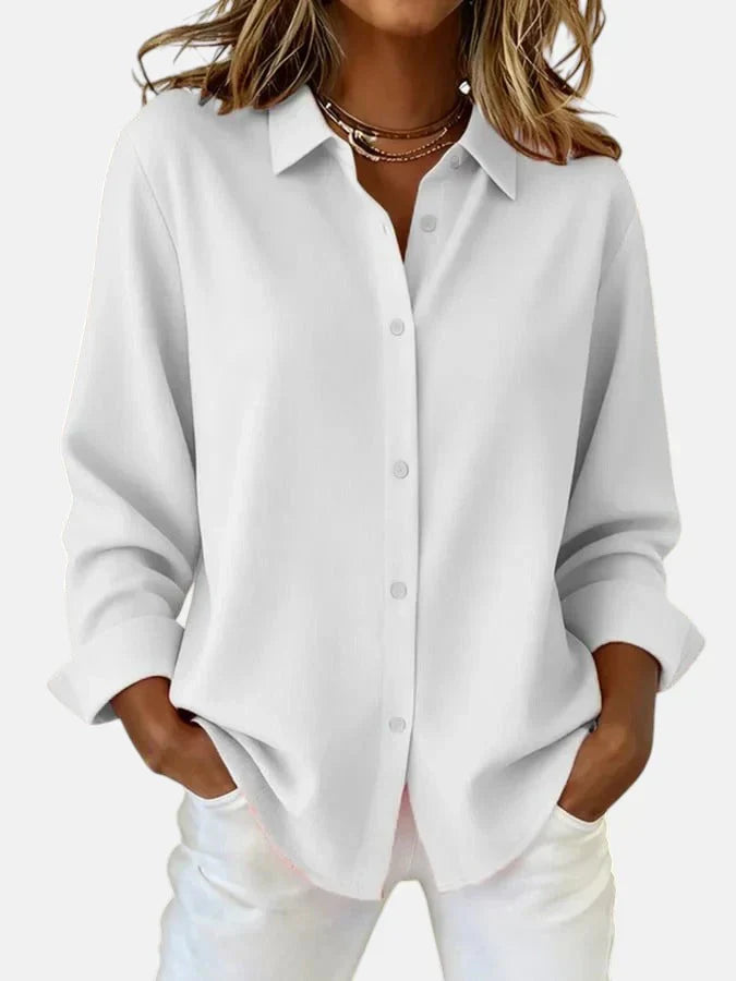 Sophia – Classic Button-Down Relaxed Blouse