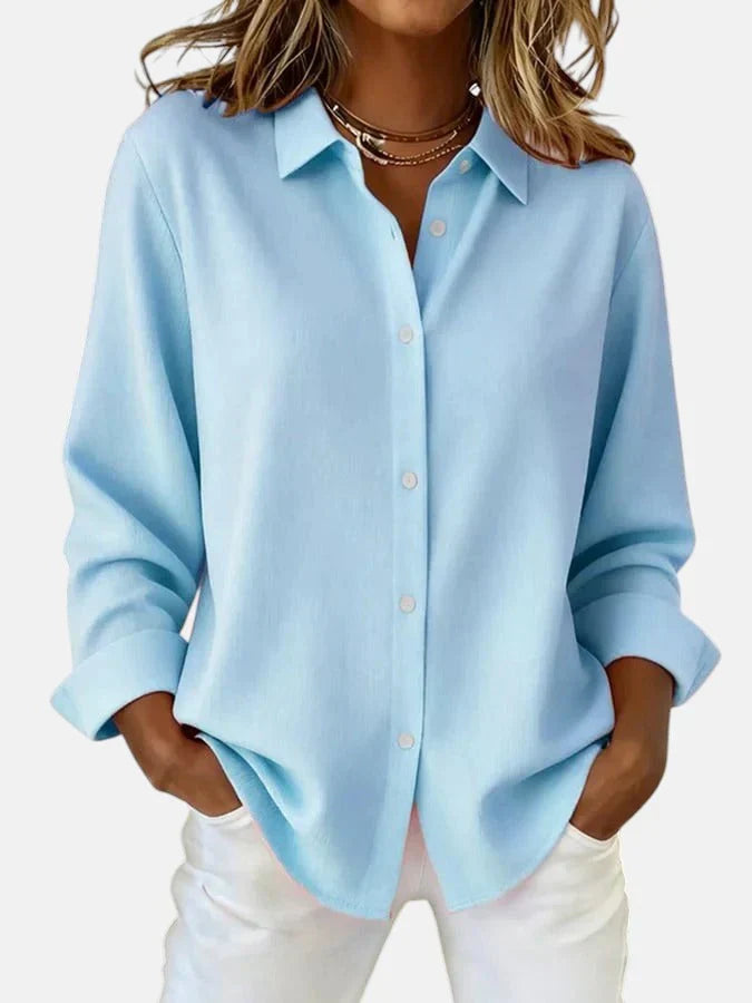 Sophia – Classic Button-Down Relaxed Blouse