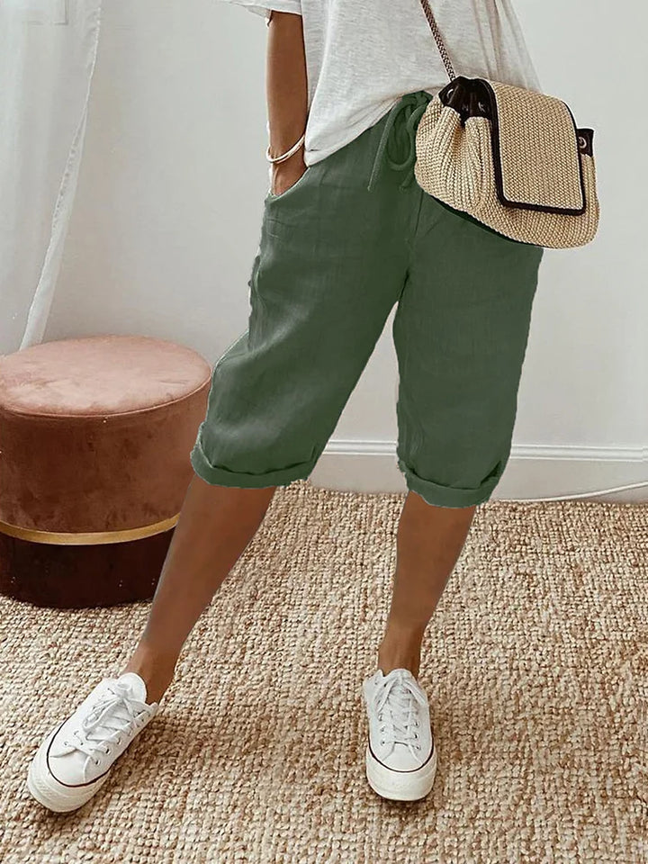 Ophelia – Relaxed Linen Drawstring Shorts