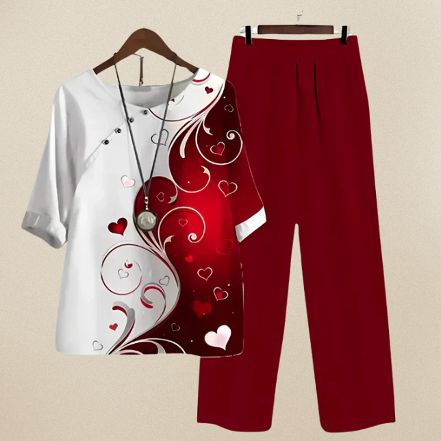 Gwendolyn – Floral Print Shirt and Trouser Set