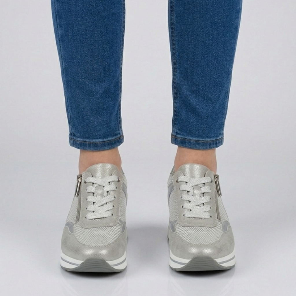 Lori – Platform Lace-Up Wedge Sneakers