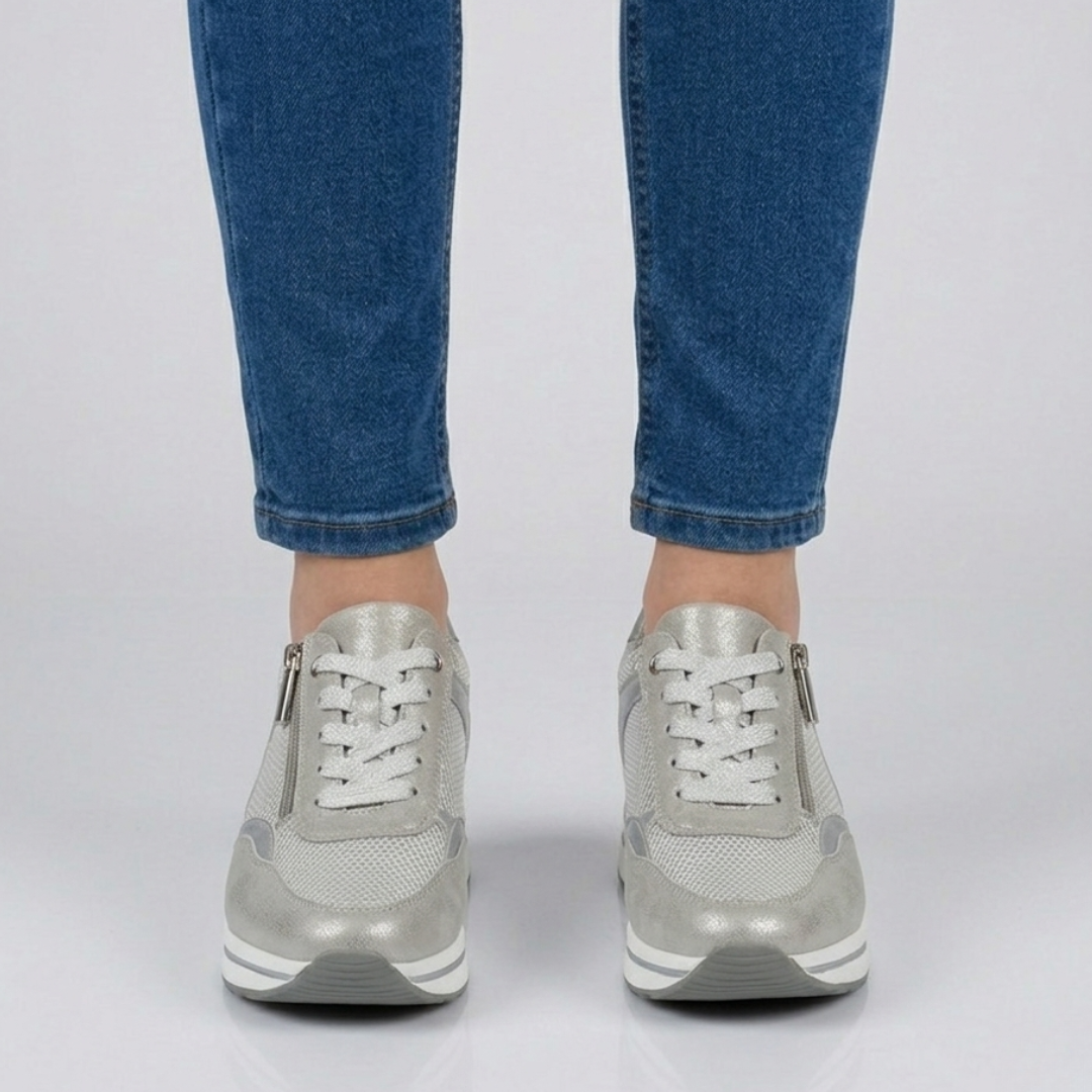 Lori – Platform Lace-Up Wedge Sneakers