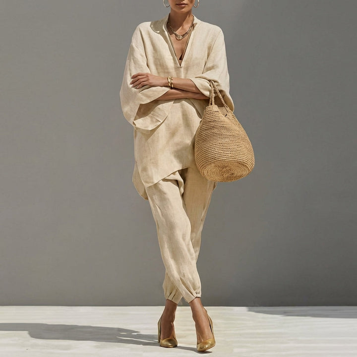 Skye | Batwing Sleeve Top and Wide Leg Pants Set
