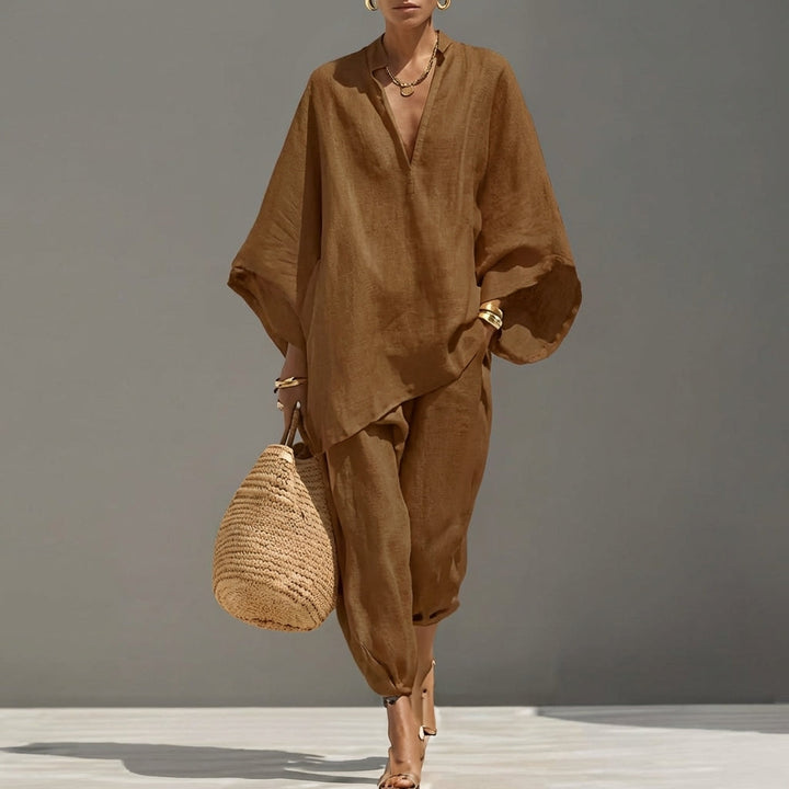 Skye | Batwing Sleeve Top and Wide Leg Pants Set