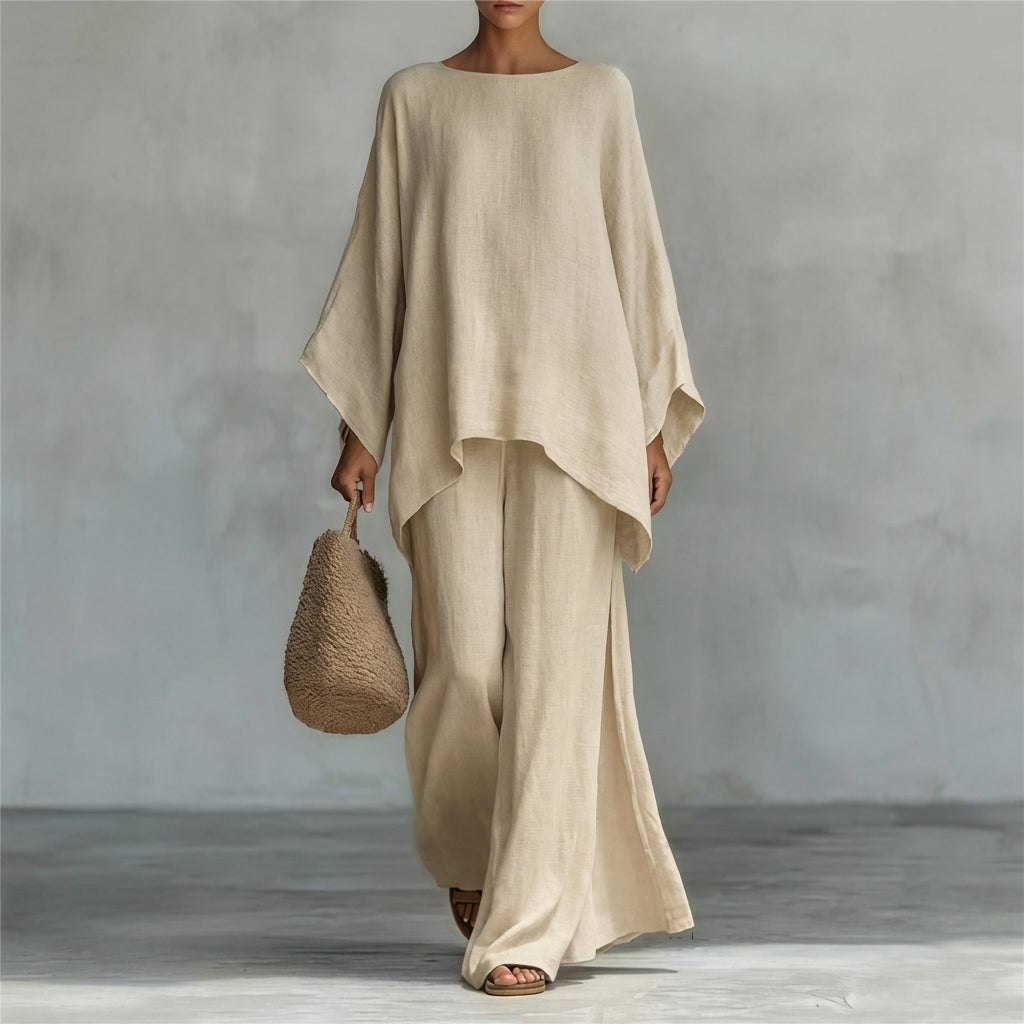 Savannah | Batwing Sleeve Top and Wide Leg Pants Set