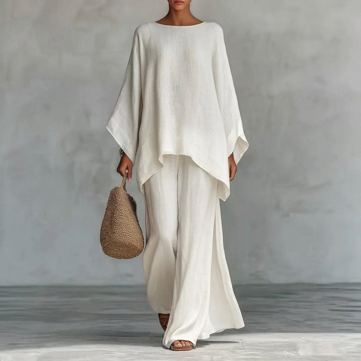 Savannah | Batwing Sleeve Top and Wide Leg Pants Set