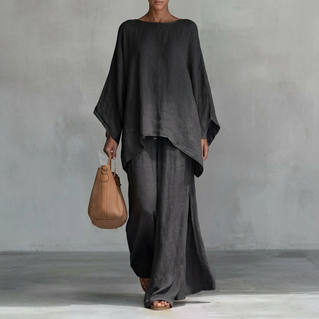 Savannah | Batwing Sleeve Top and Wide Leg Pants Set