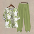 Gwendolyn – Floral Print Shirt and Trouser Set