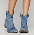 Charlotte – Suede Western Ankle Boots