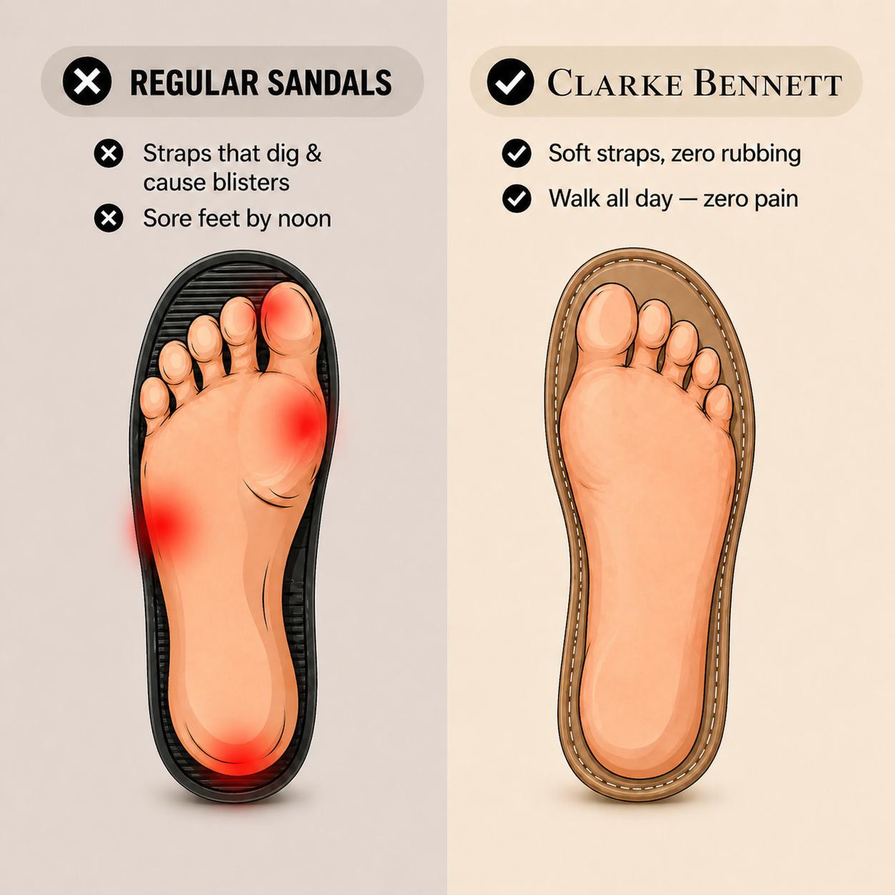 Emma – Orthopedic Wedge Flip Flop Sandals