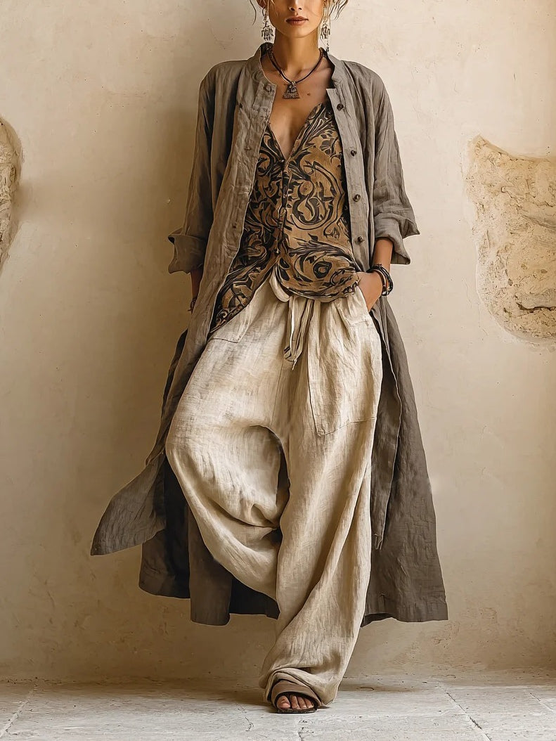 Sienna – Linen Blend Three-Piece Co-ord Set