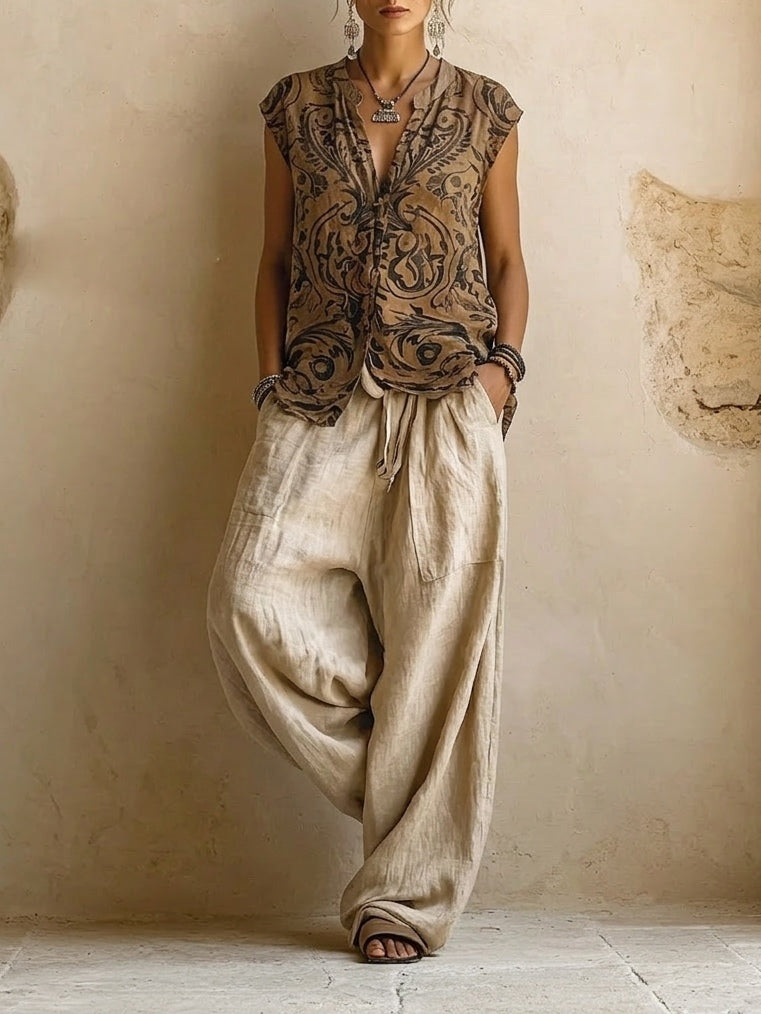 Sienna – Linen Blend Three-Piece Co-ord Set