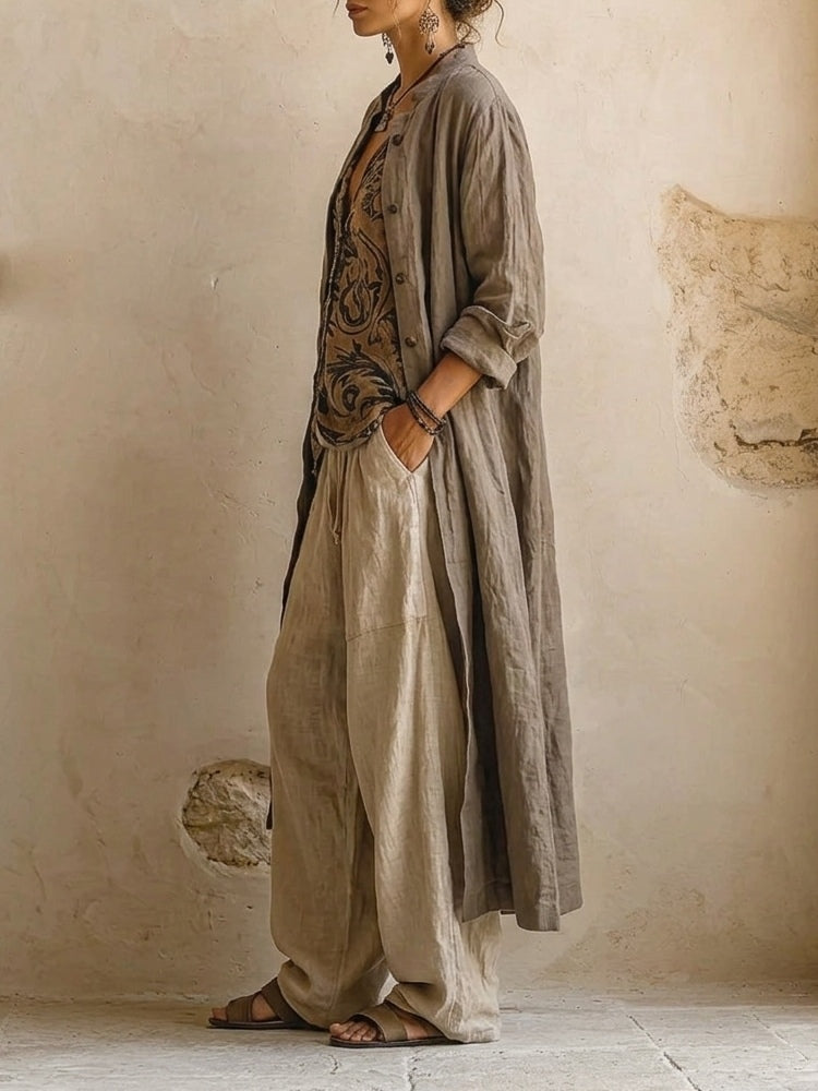 Sienna – Linen Blend Three-Piece Co-ord Set