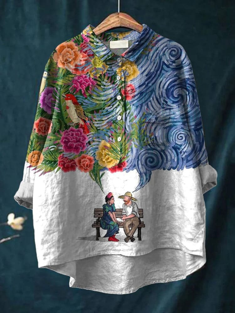 Aveline | Artistic Garden Dream Women's Casual Blouse
