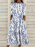 Annie – Botanical Print Midi Dress