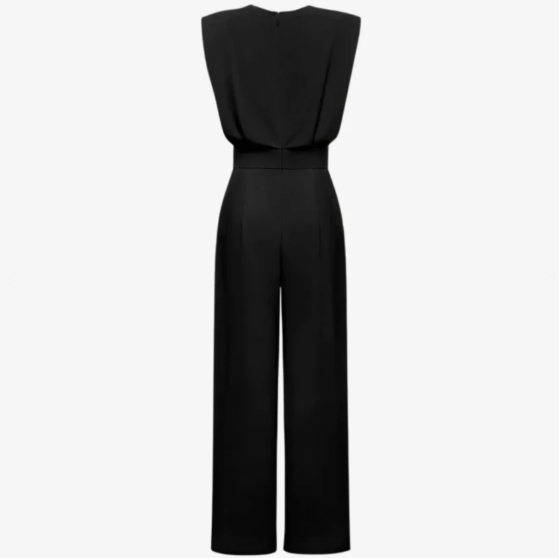 Quinn | Sleeveless Round Neck Wide Leg Jumpsuit