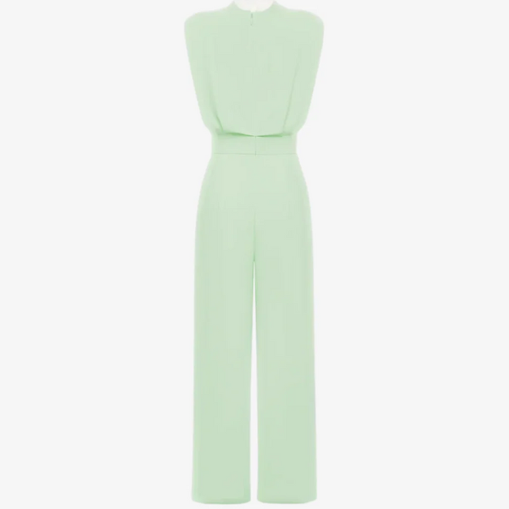 Quinn | Sleeveless Round Neck Wide Leg Jumpsuit