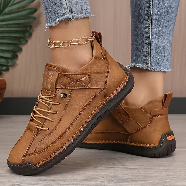 Meya – Orthopedic Lace-Up Leather Sneakers