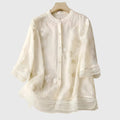Nellie™ | Elegant Top with Embroidered Flowers