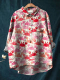 Lucie | Women’s Summer Crab Pattern Casual Shirt