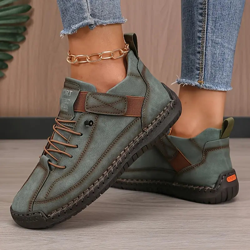 Meya – Orthopedic Lace-Up Leather Sneakers