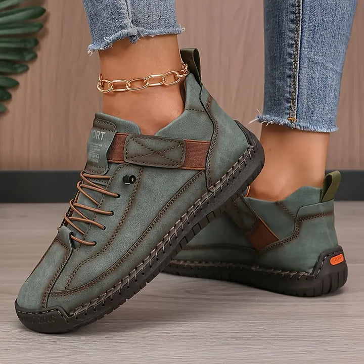 Meya – Orthopedic Lace-Up Leather Sneakers