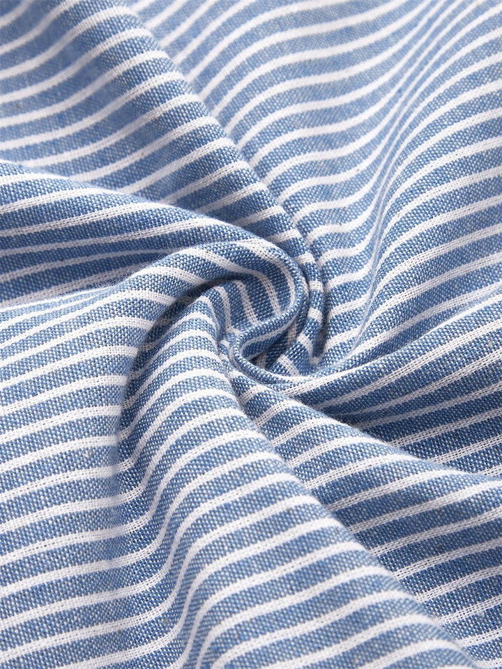 Edna – Striped Button Detail Midi Dress