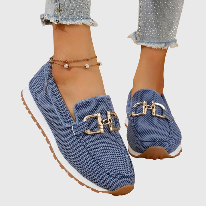 Susie – Orthopedic Loafer Sneakers with Gold Detail