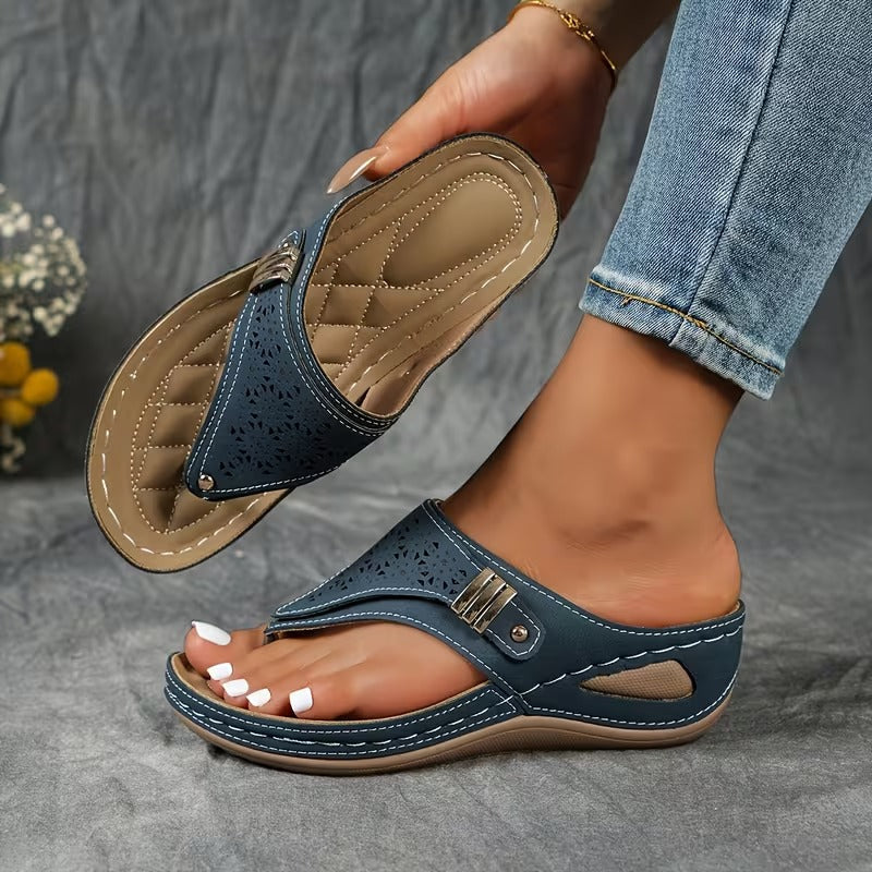 Emma – Orthopedic Wedge Flip Flop Sandals