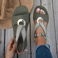 Marlenia | Flat Sandals With Metal Buckle