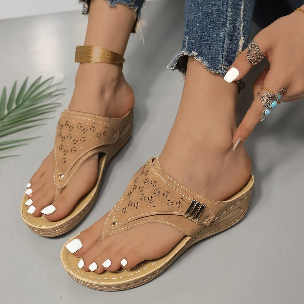 Emma – Orthopedic Wedge Flip Flop Sandals