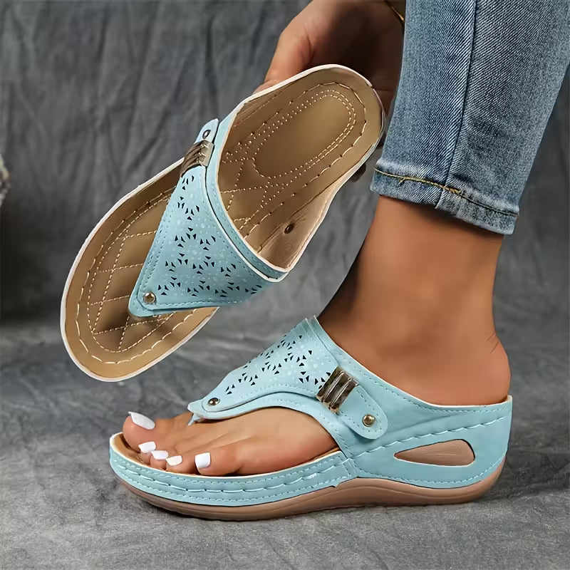 Emma – Orthopedic Wedge Flip Flop Sandals