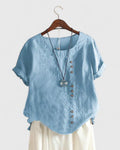 Elisavie | Comfortable Short Sleeve Blouse