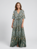Vivienne – Embroidered Floral Maxi Gown