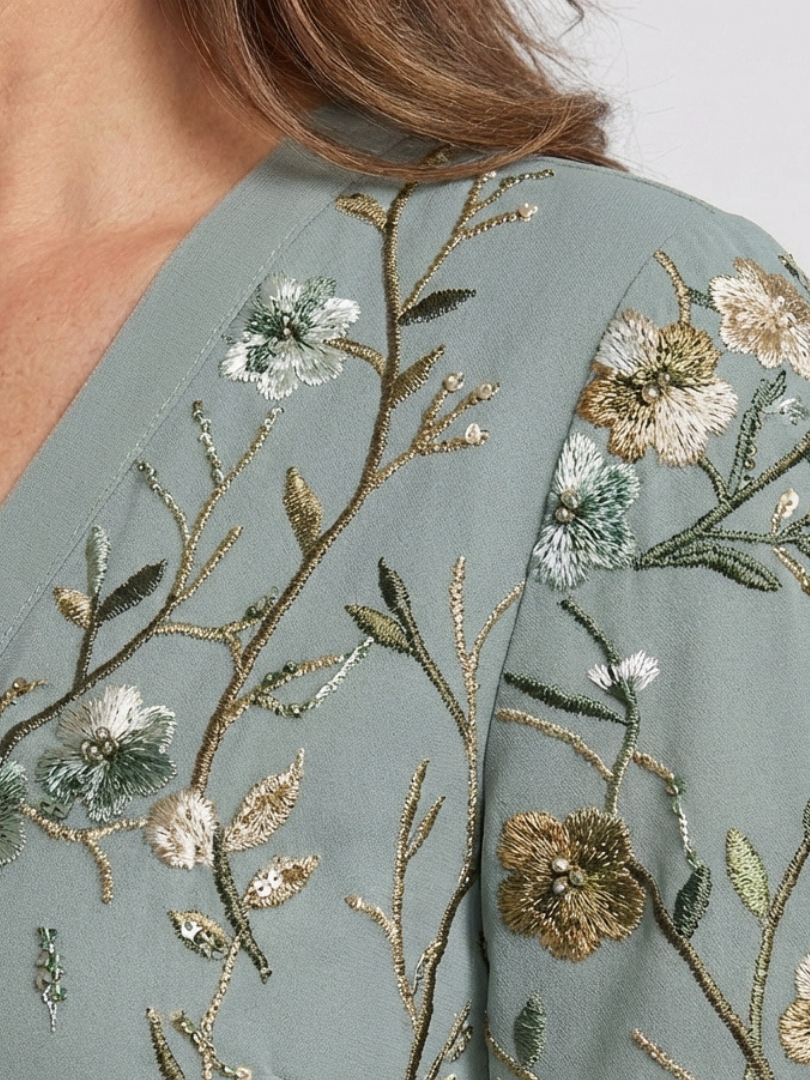 Vivienne – Embroidered Floral Maxi Gown