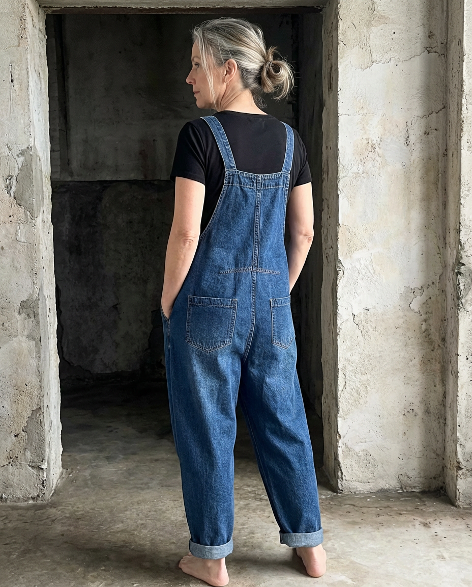 Jade | Baggy Bib Denim Overalls